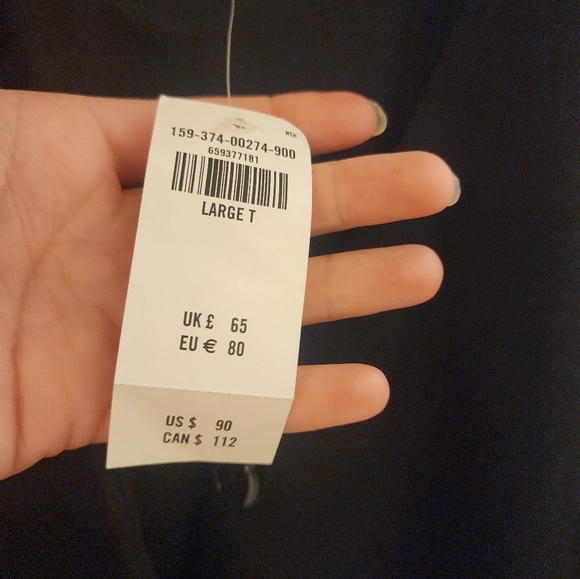 Abercrombie & Fitch Black Button-Down Mini Dress Large TALL - Picture 4 of 5